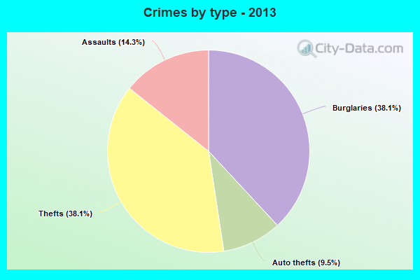 Crimes by type - 2013