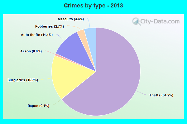 Crimes by type - 2013