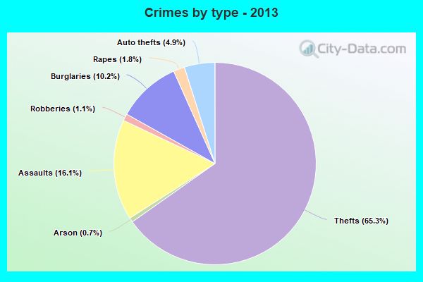 Crimes by type - 2013