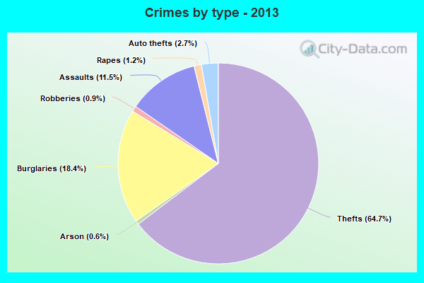 Crimes by type - 2013