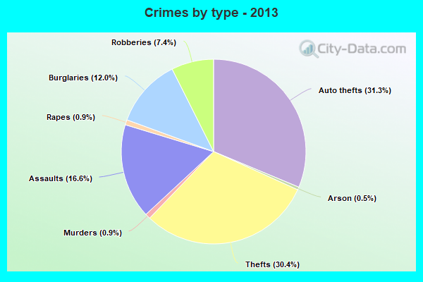 Crimes by type - 2013