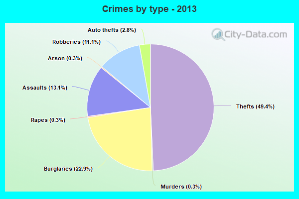 Crimes by type - 2013