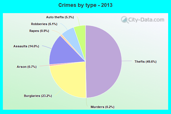 Crimes by type - 2013