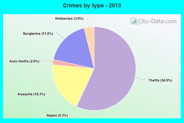 Crimes by type - 2013