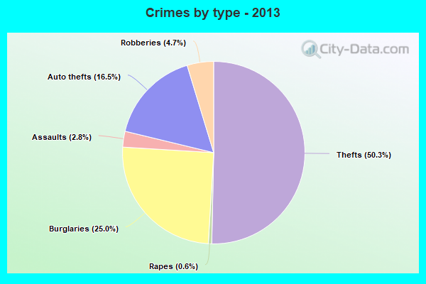 Crimes by type - 2013