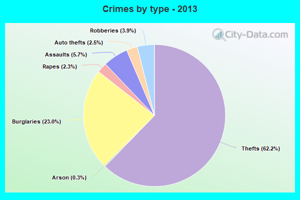 Crimes by type - 2013