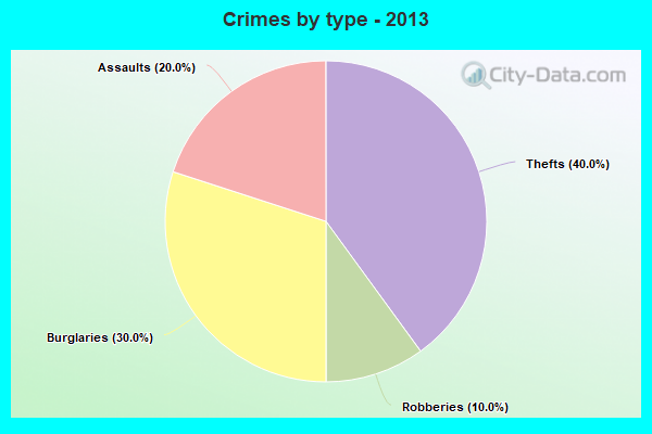 Crimes by type - 2013