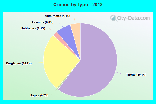 Crimes by type - 2013