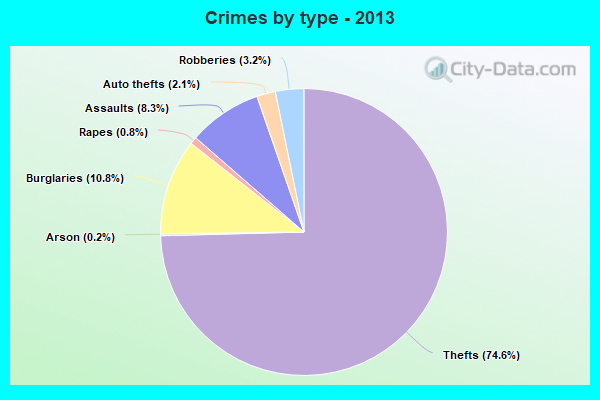 Crimes by type - 2013