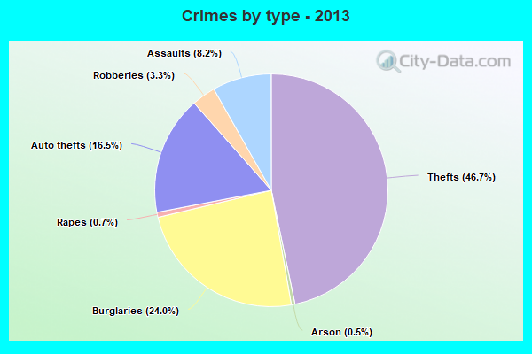 Crimes by type - 2013