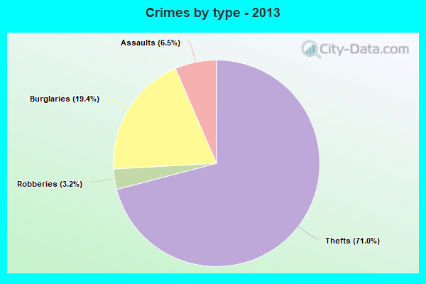 Crimes by type - 2013