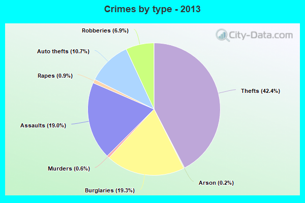 Crimes by type - 2013