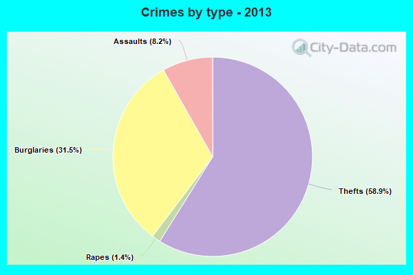 Crimes by type - 2013