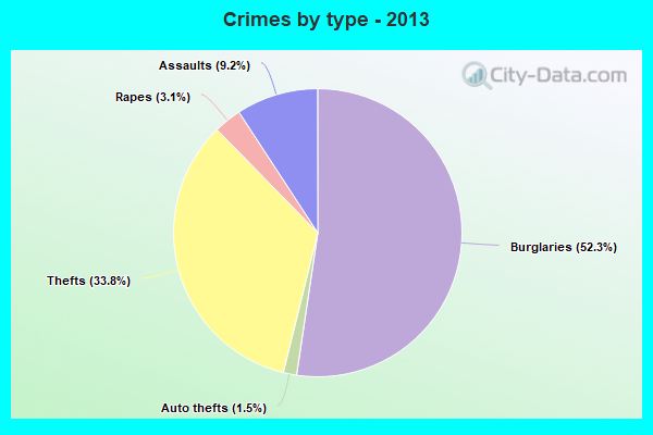 Crimes by type - 2013