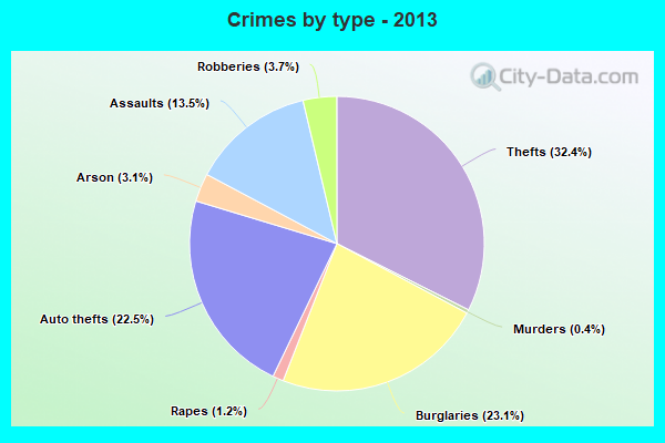 Crimes by type - 2013