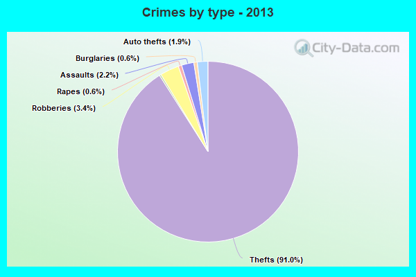 Crimes by type - 2013