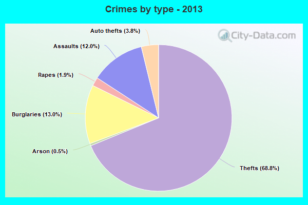 Crimes by type - 2013