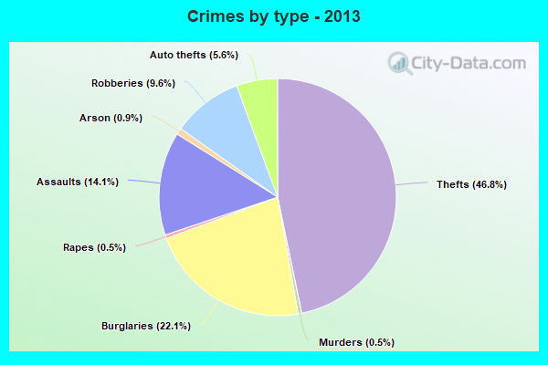 Crimes by type - 2013