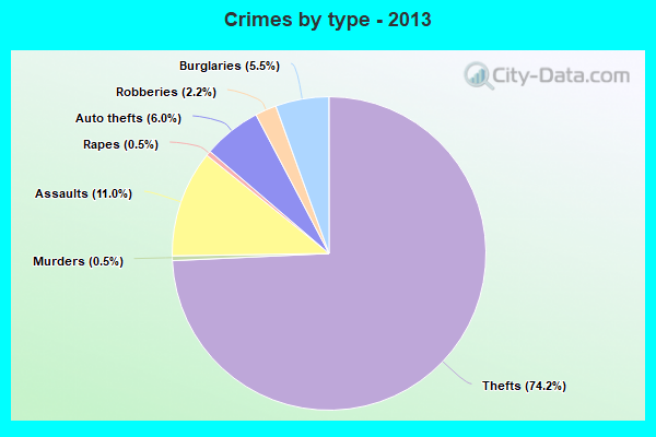 Crimes by type - 2013