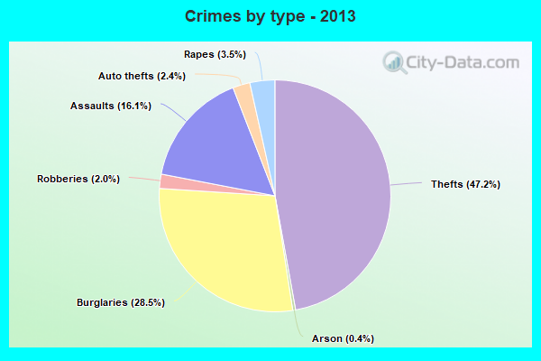 Crimes by type - 2013