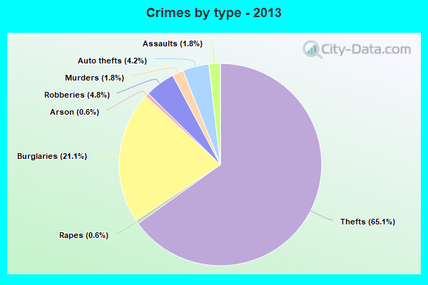 Crimes by type - 2013