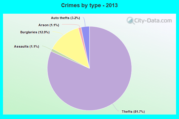 Crimes by type - 2013