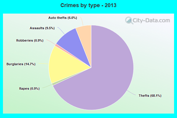 Crimes by type - 2013