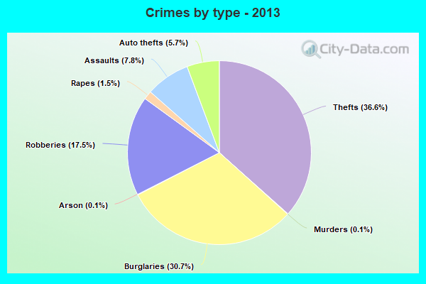 Crimes by type - 2013