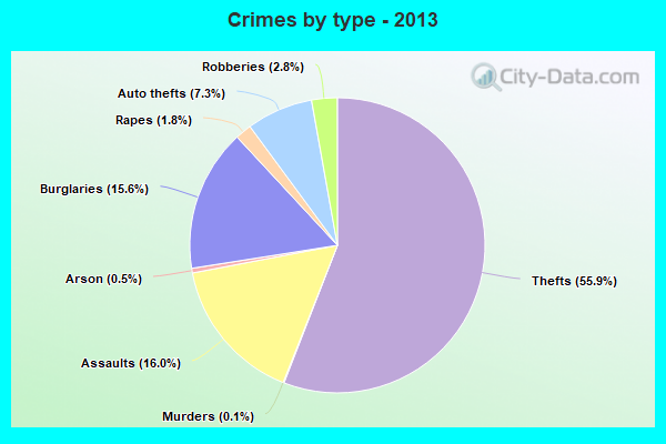 Crimes by type - 2013