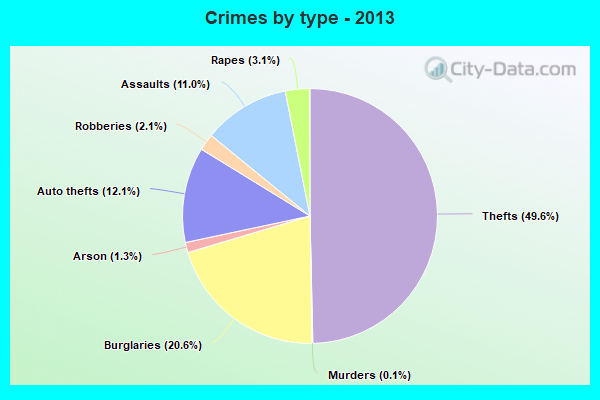 Crimes by type - 2013