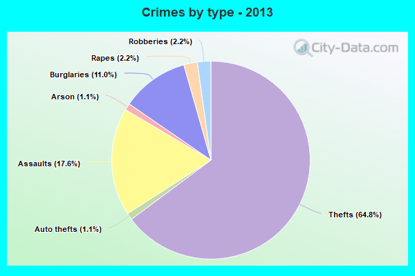 Crimes by type - 2013