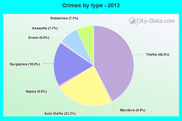 Crimes by type - 2013