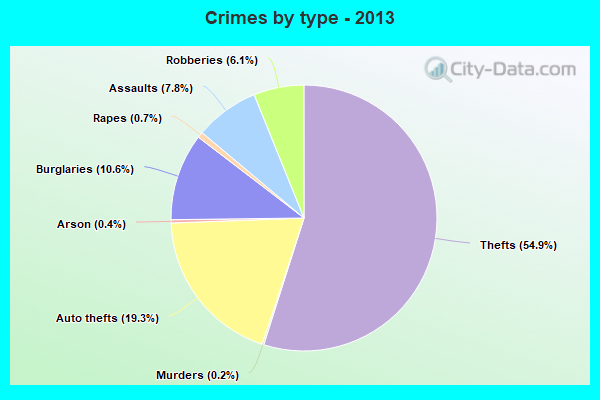 Crimes by type - 2013