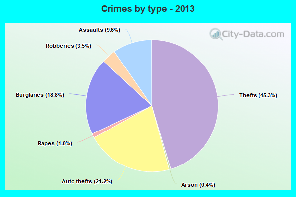 Crimes by type - 2013