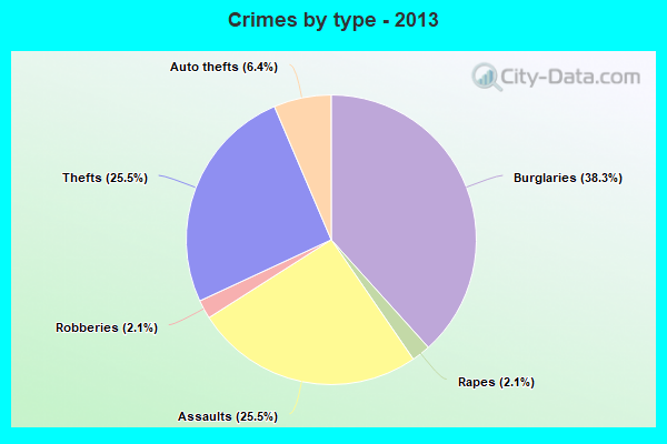 Crimes by type - 2013