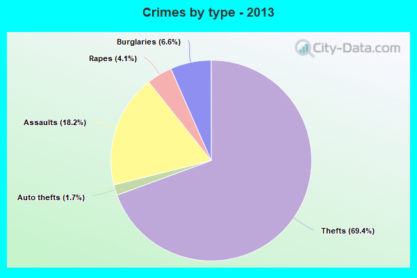 Crimes by type - 2013