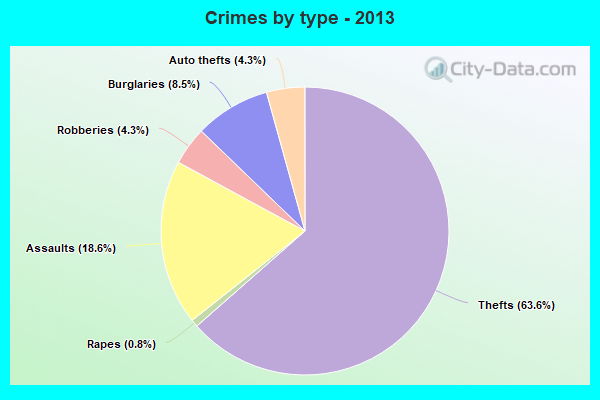 Crimes by type - 2013