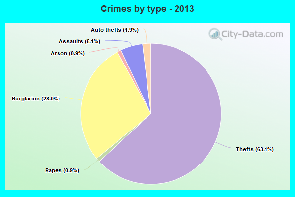 Crimes by type - 2013