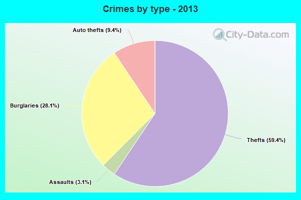 Crimes by type - 2013