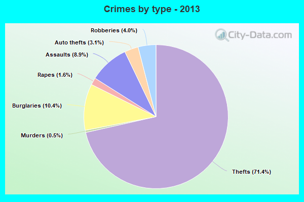 Crimes by type - 2013