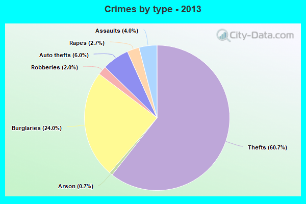 Crimes by type - 2013