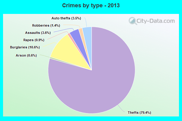 Crimes by type - 2013