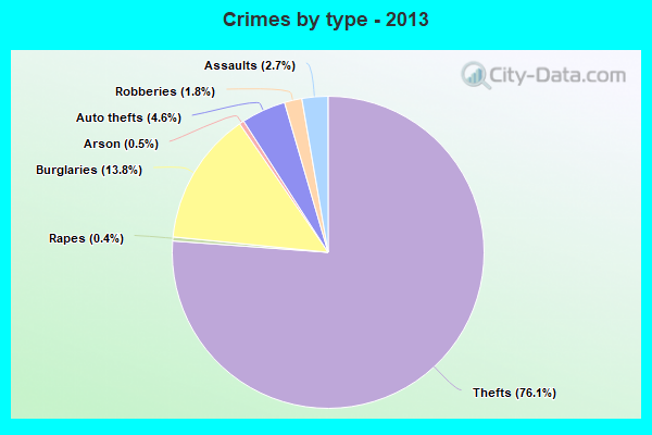 Crimes by type - 2013