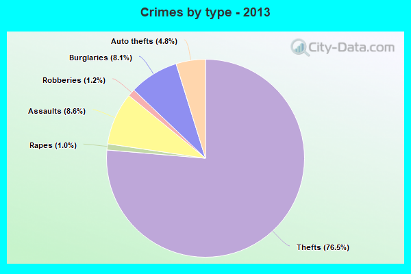 Crimes by type - 2013