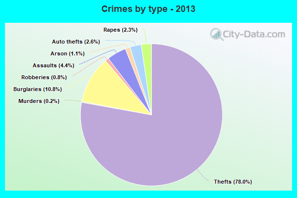 Crimes by type - 2013