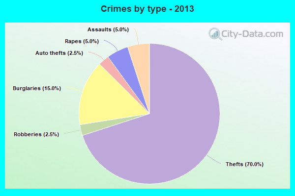 Crimes by type - 2013