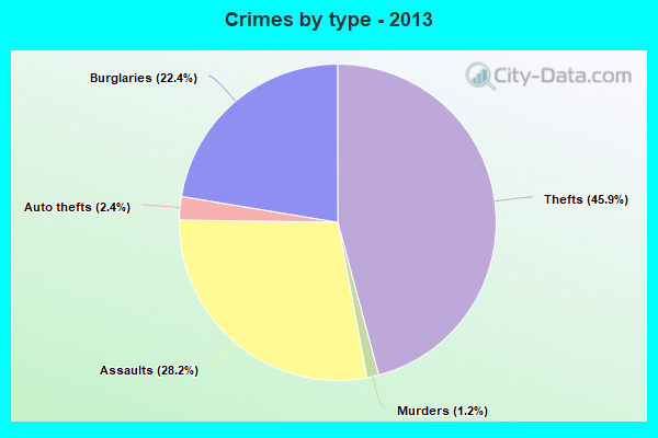 Crimes by type - 2013