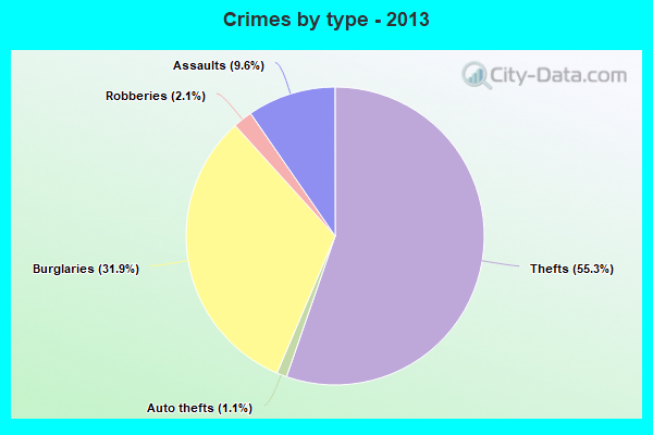 Crimes by type - 2013