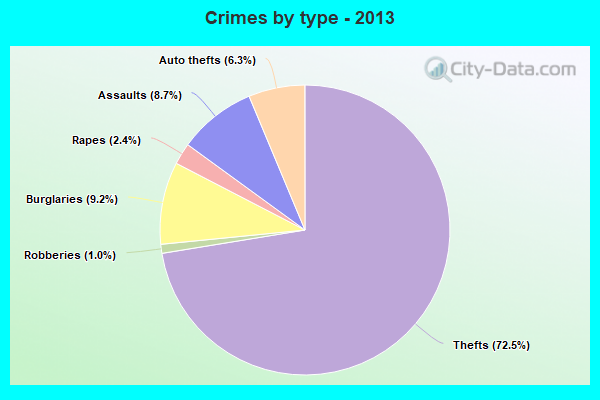 Crimes by type - 2013