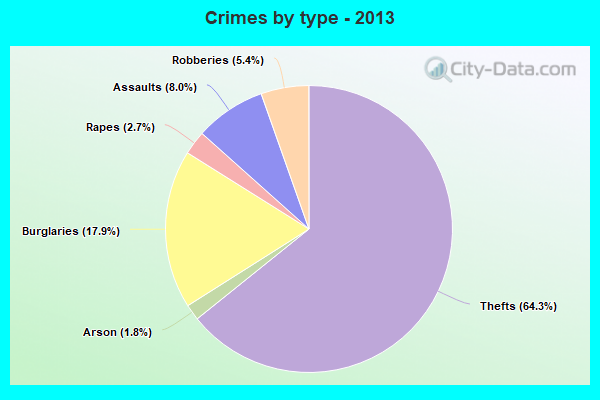 Crimes by type - 2013